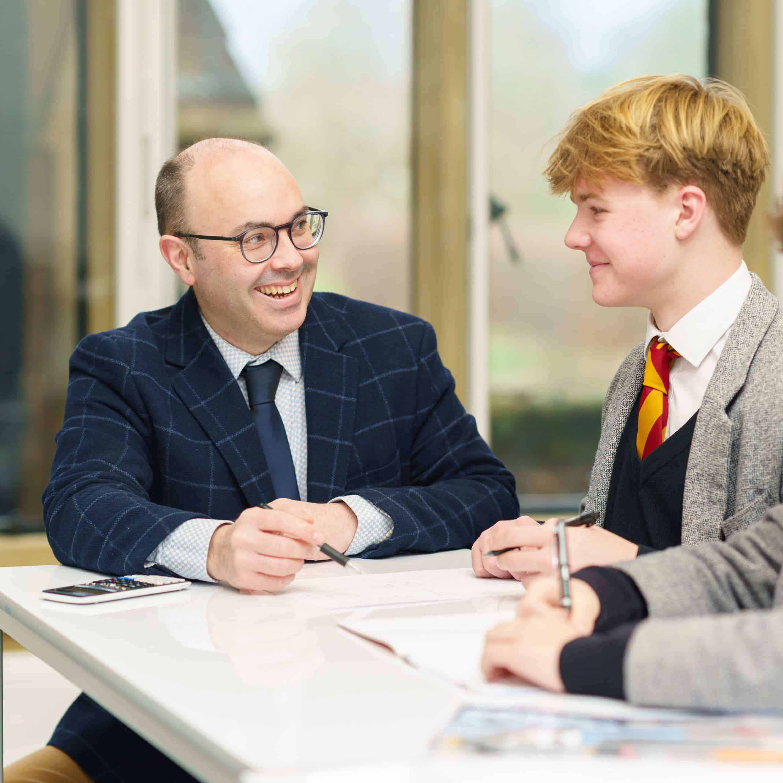Boys studying Mathematics